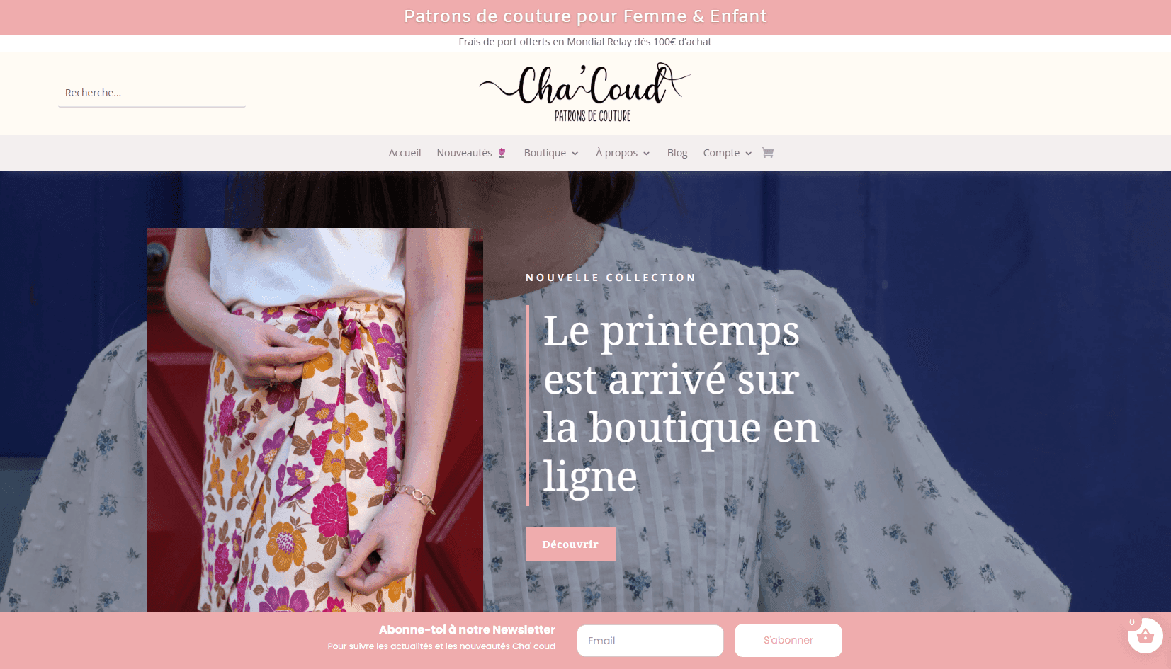 Page d'accueil — desktop